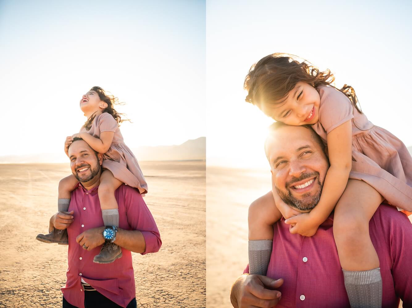 Father with daughter laughing