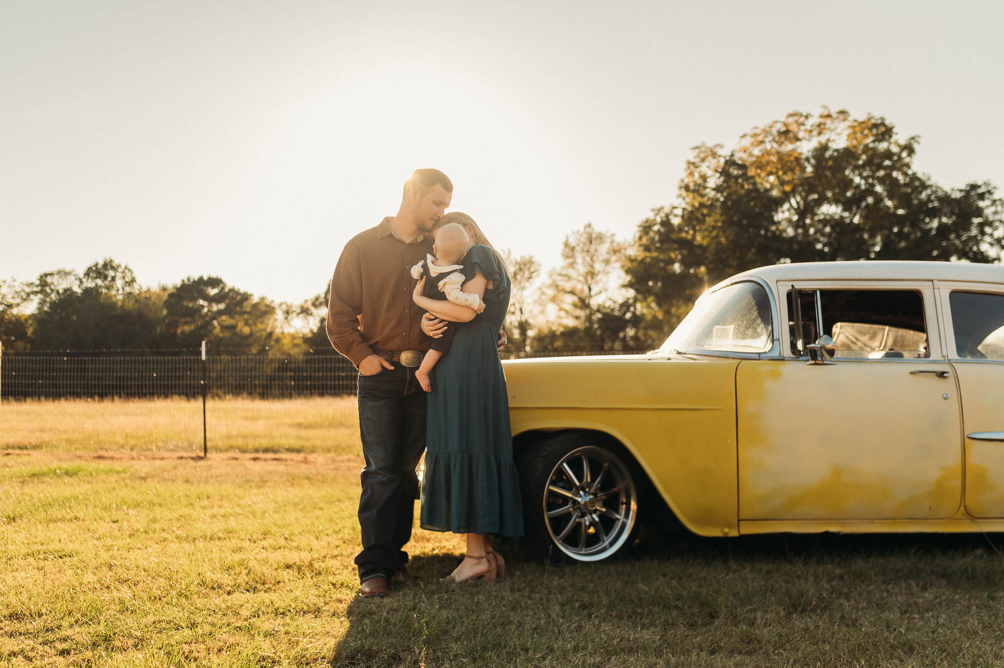 Family Portraits in a Classic Car | Tyler TX Family Photographer