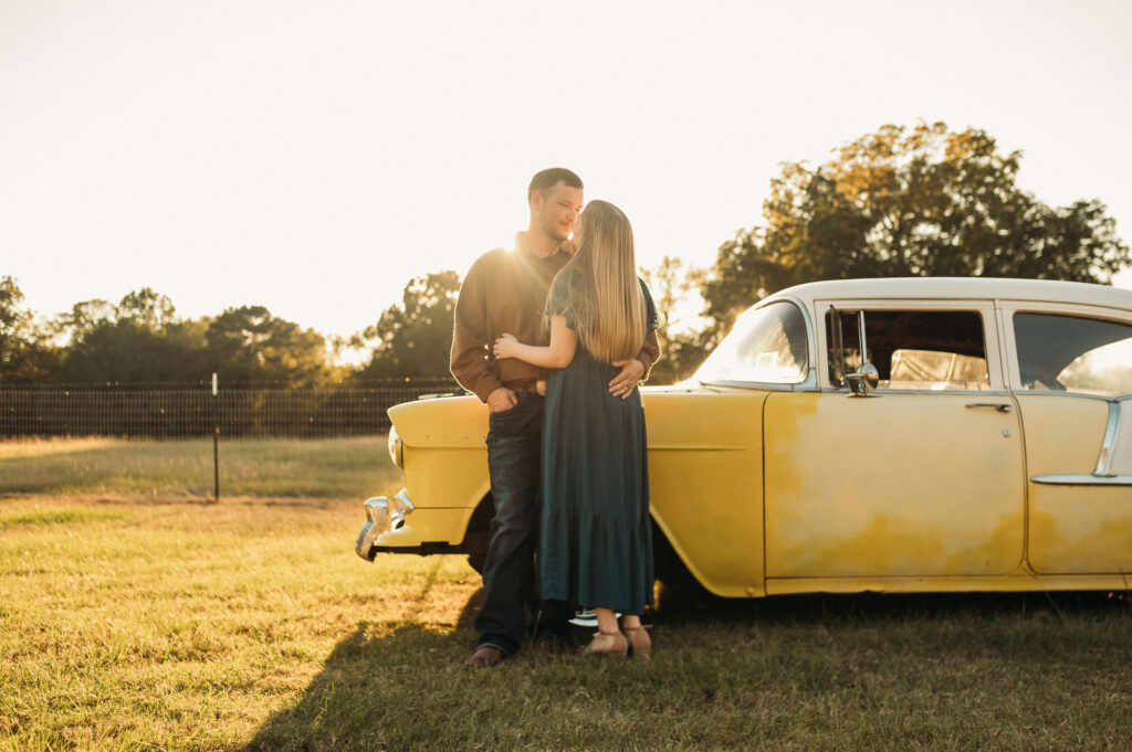 Family Portraits in a Classic Car | Tyler TX Family Photographer