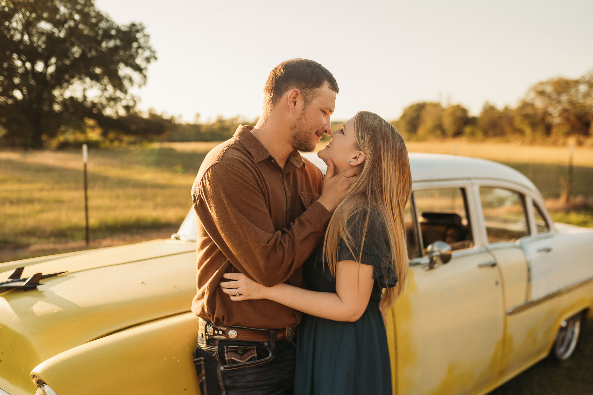 Family Portraits in a Classic Car | Tyler TX Family Photographer