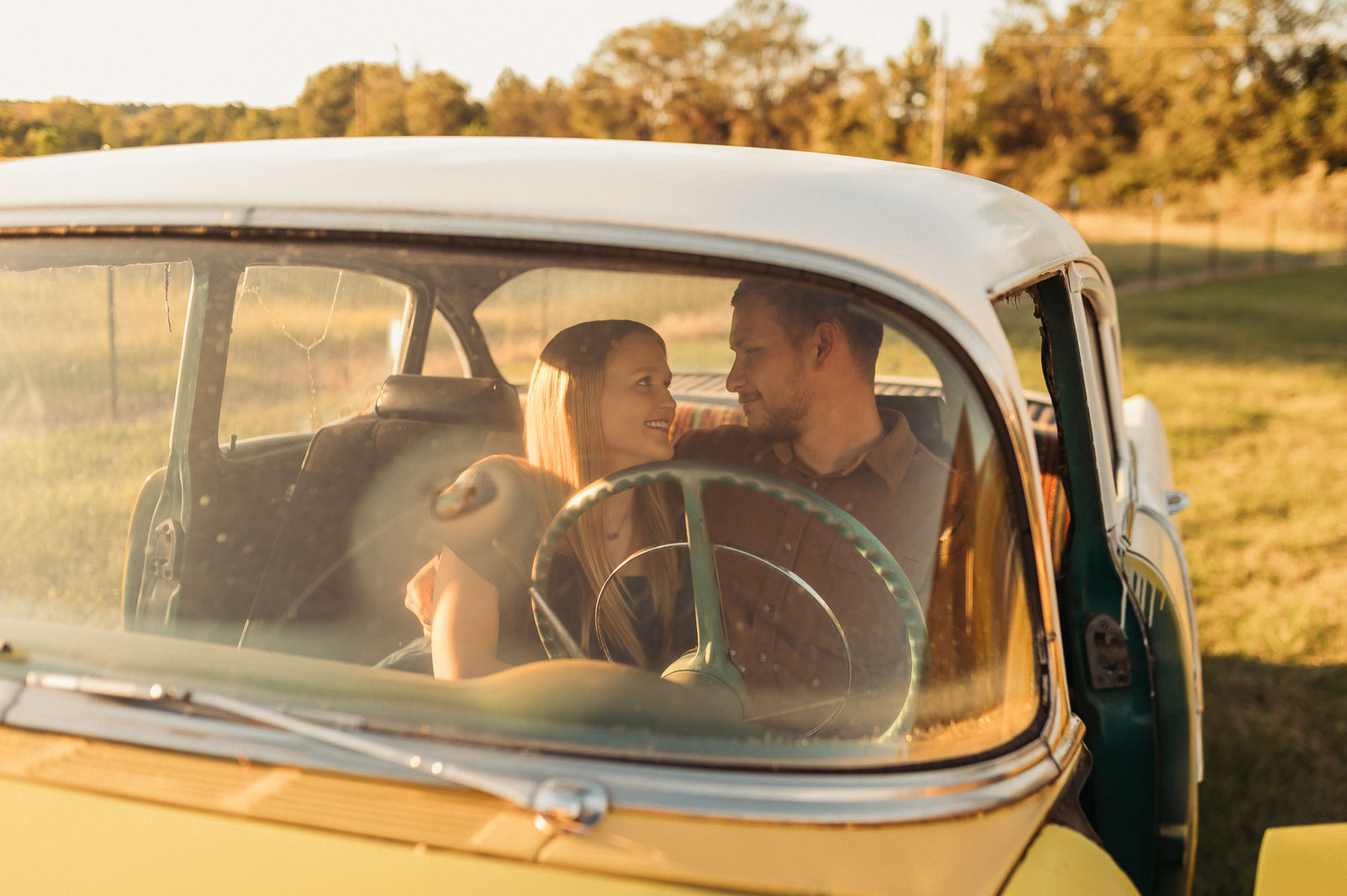 Family Portraits in a Classic Car | Tyler TX Family Photographer