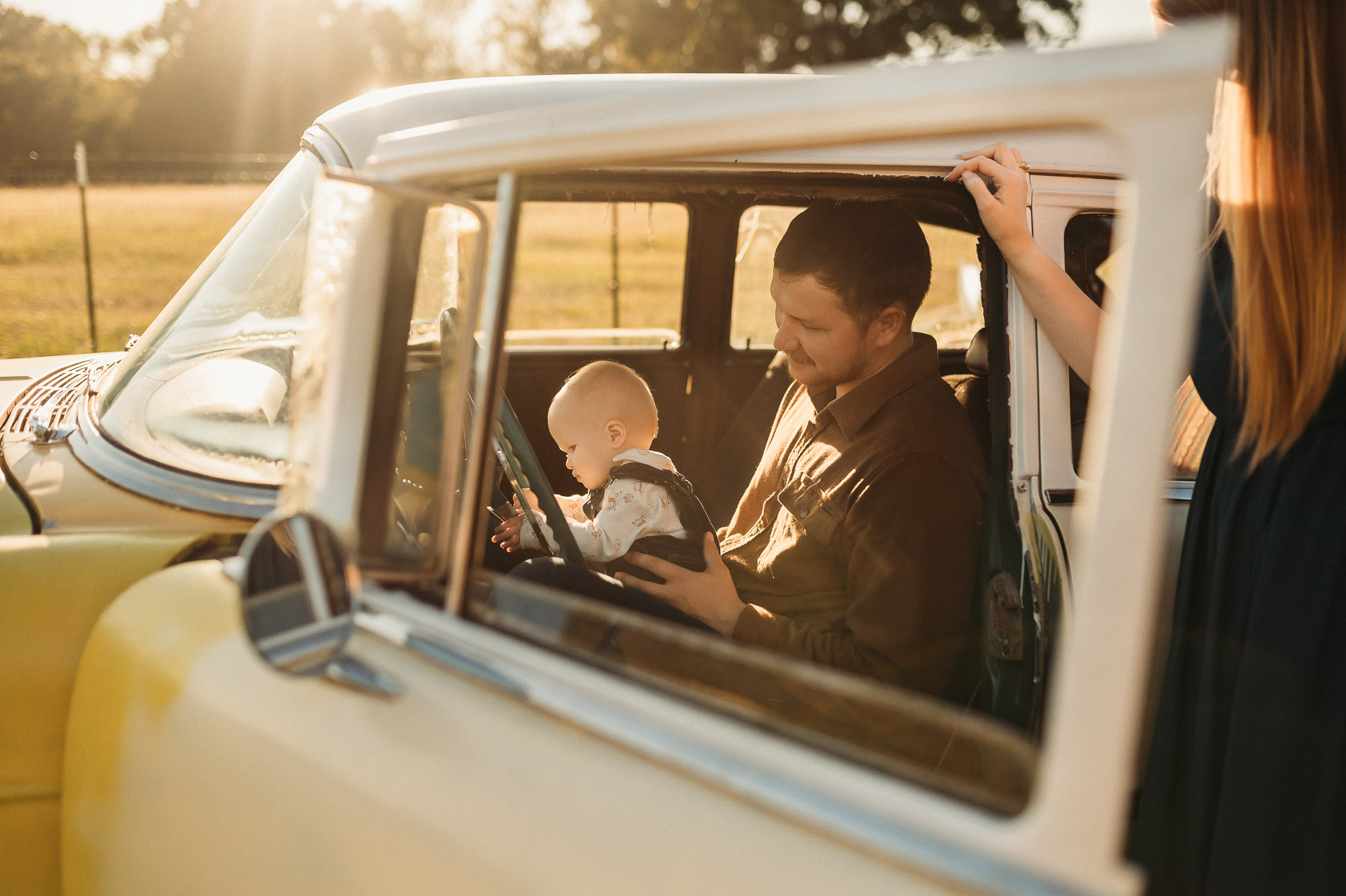 Family Portraits in a Classic Car | Tyler TX Family Photographer