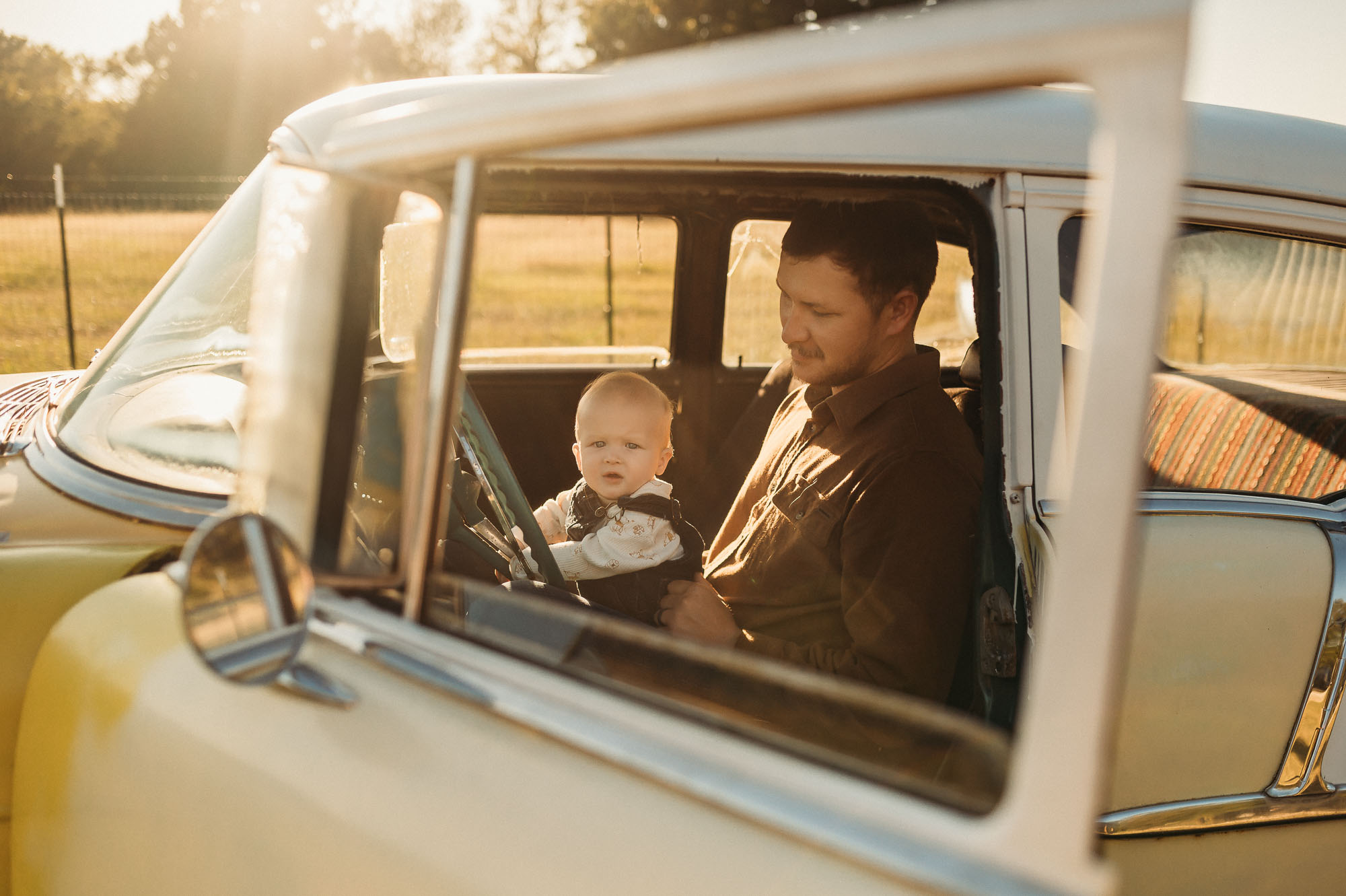 Family Portraits in a Classic Car | Tyler TX Family Photographer