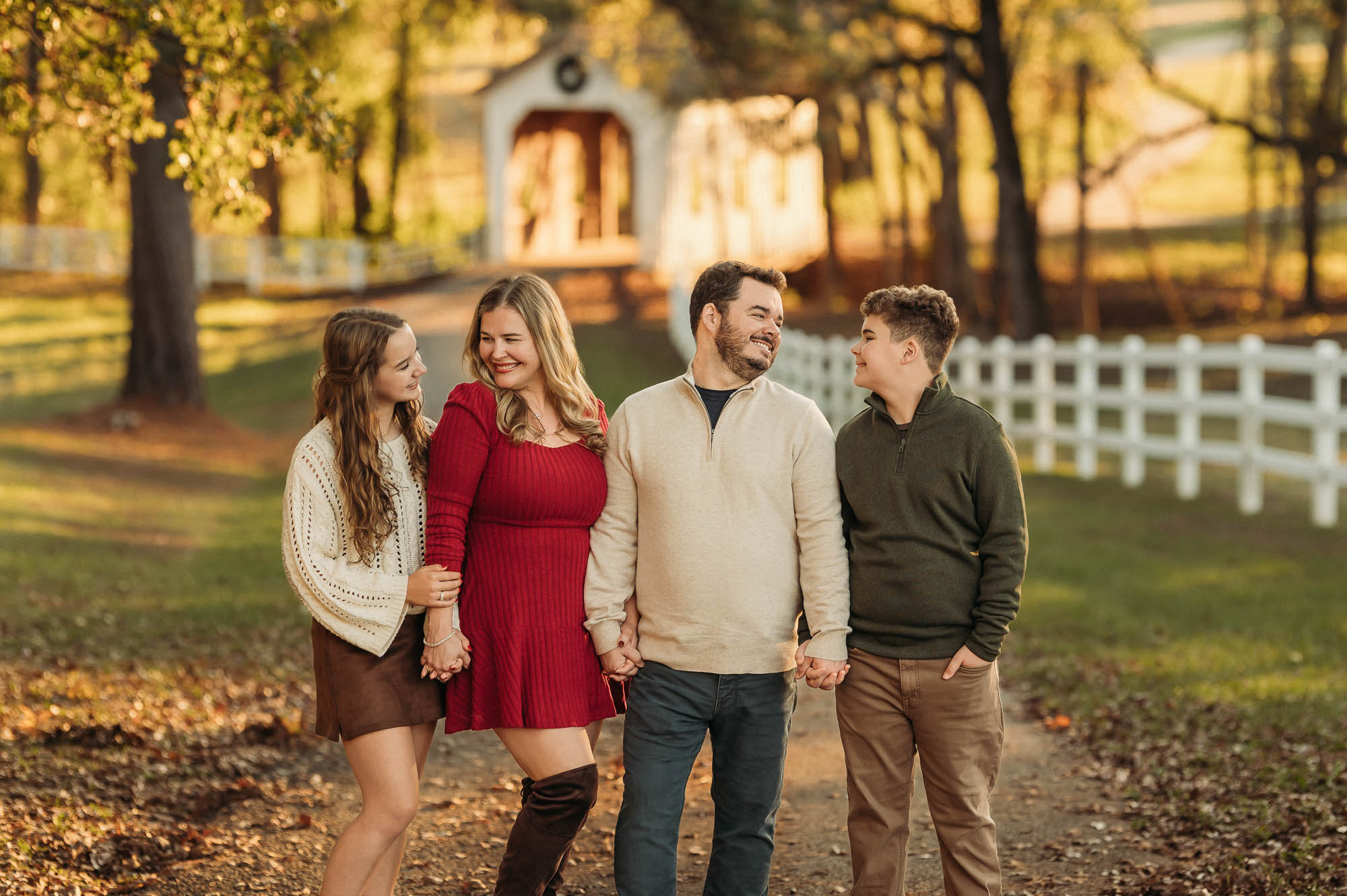 Family portraits on a wood bridge at The Madeaux | Flint Texas Family Photographer